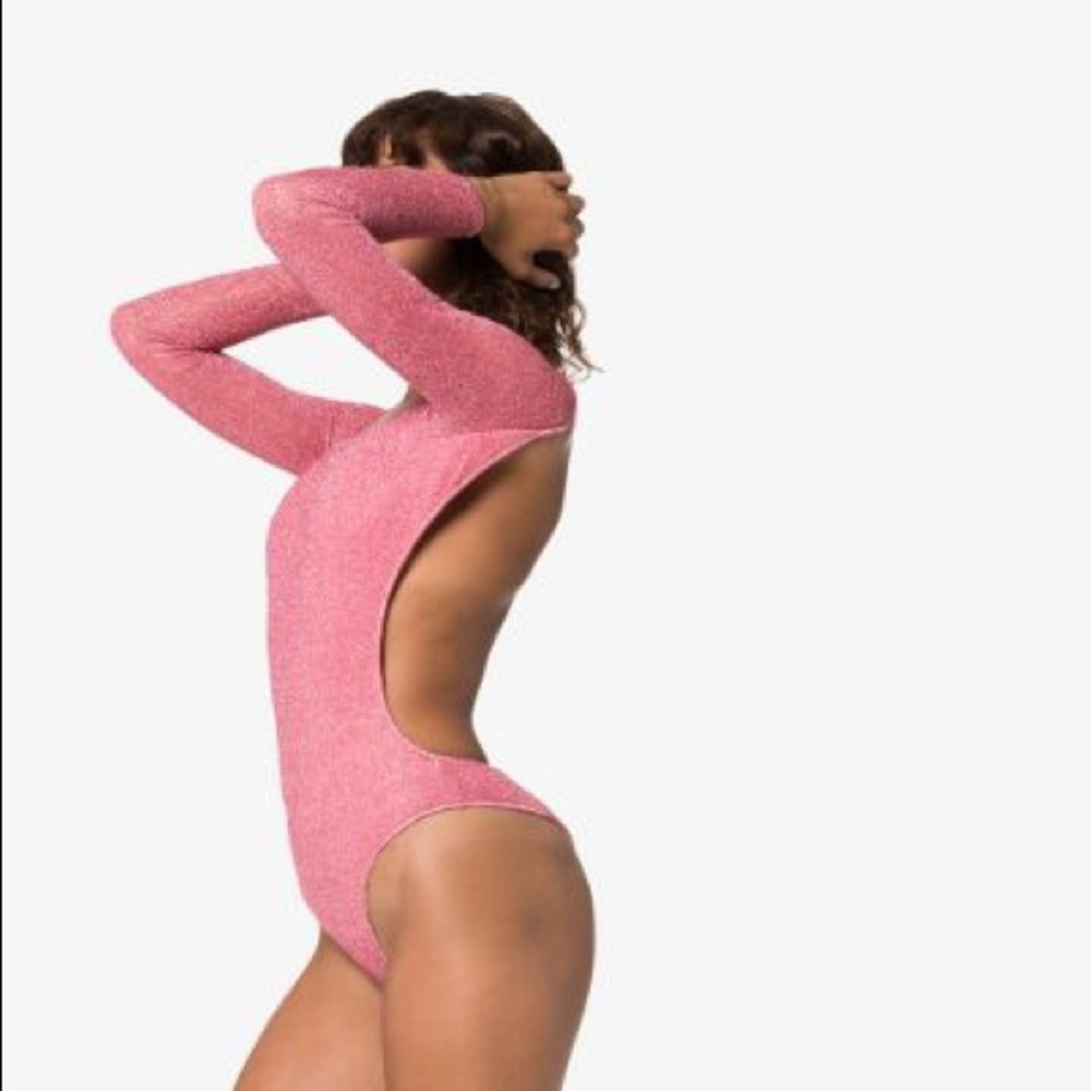 Oseree long sleeve open back swimsuit